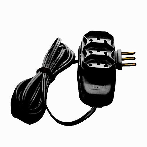 Extensao Pp 3 Vias 4,5M 10A 250V Pt Ilumi