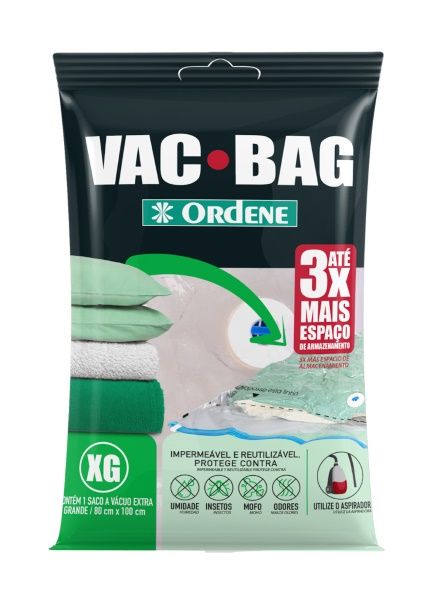 Saco Plast Vac Bag Xg 80X100Cm 55600 Ordene