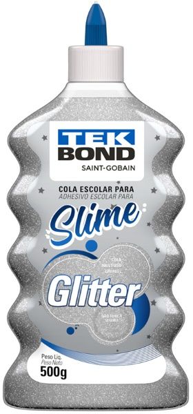 Ud - Slime Glitter Prata 500G Tekbond