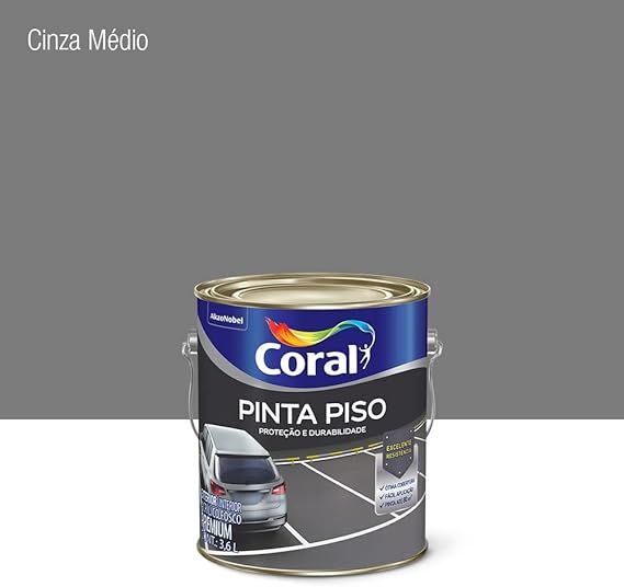 Tinta Piso Cinza Medio 3,6L Coral