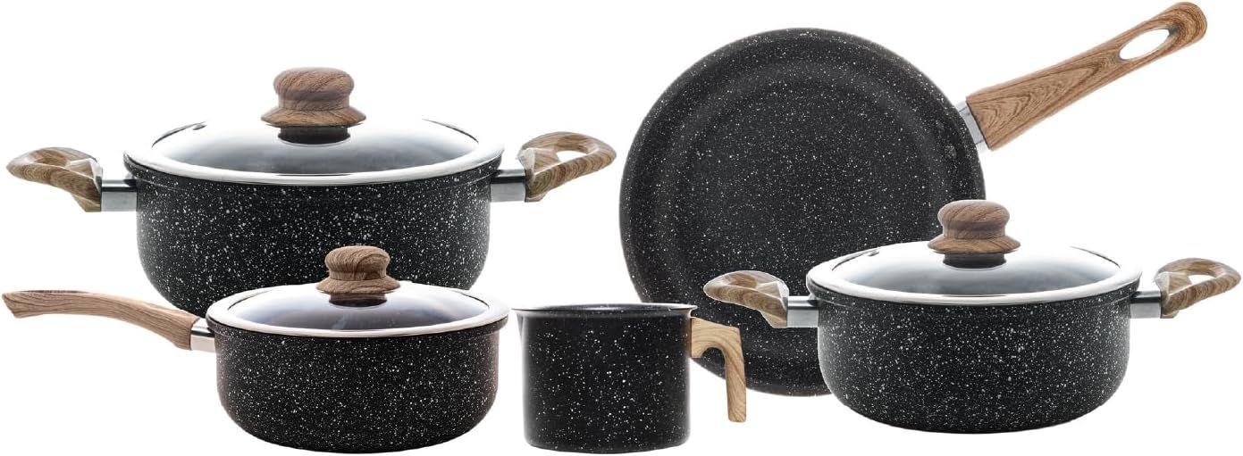 Conjunto 05 Pan C/Indução Granilite Preto...