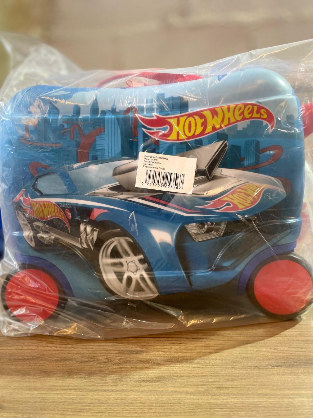 MALA INFANTIL AZUL HOTWHEELS