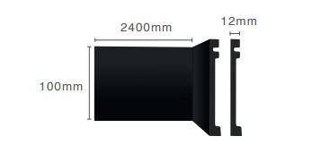 Alizar Liso 10cm x 2,40mt Preto 202 Ecomex