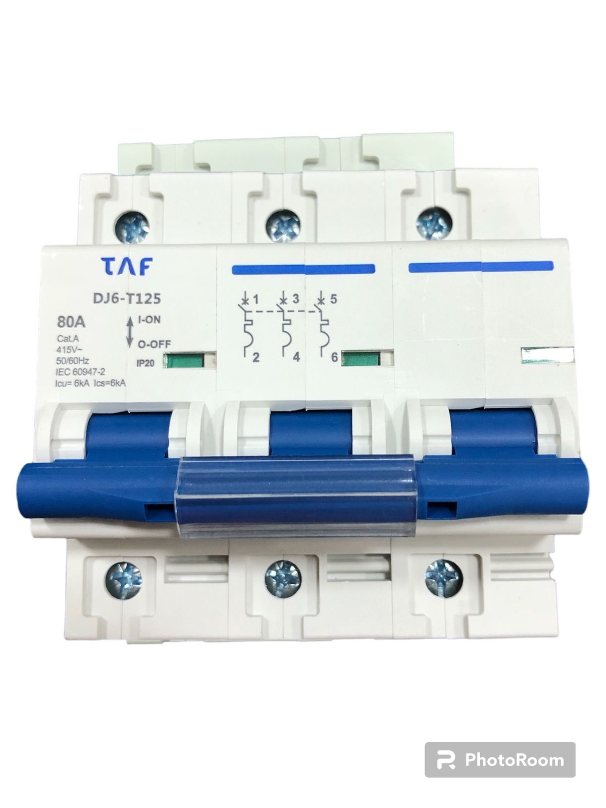Disjuntor Tripolar 80A 6Ka Din Taf