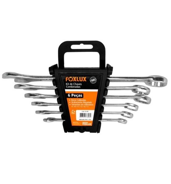 Kit Chave Combinada Com 6Pcs Foxlux