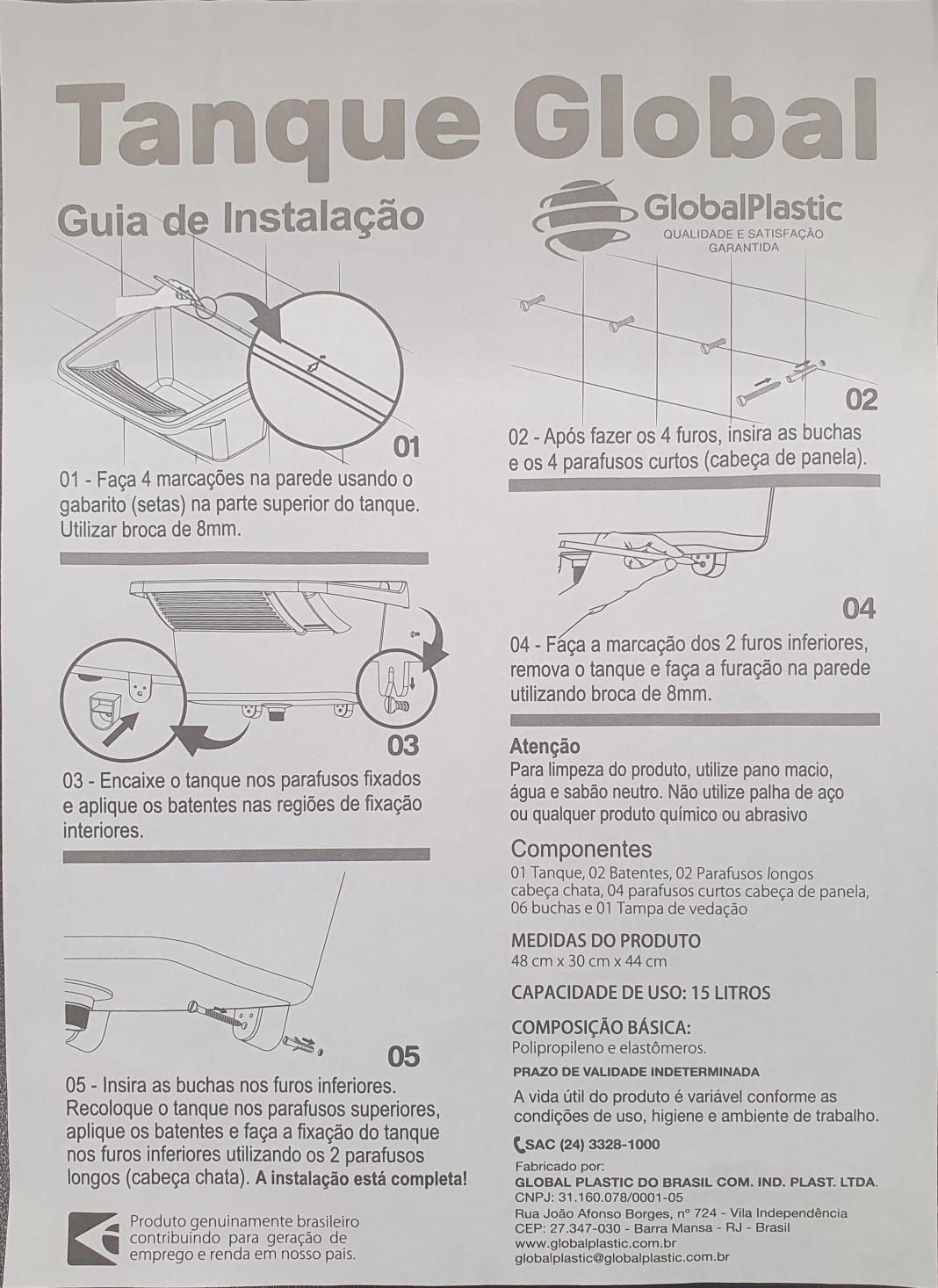 Tanque Plast BR Global Plastic