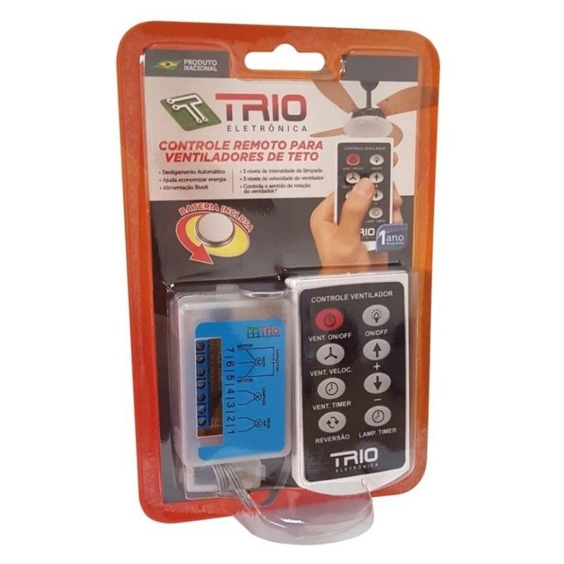 Controle Remoto Para Vent De Teto Trio El...