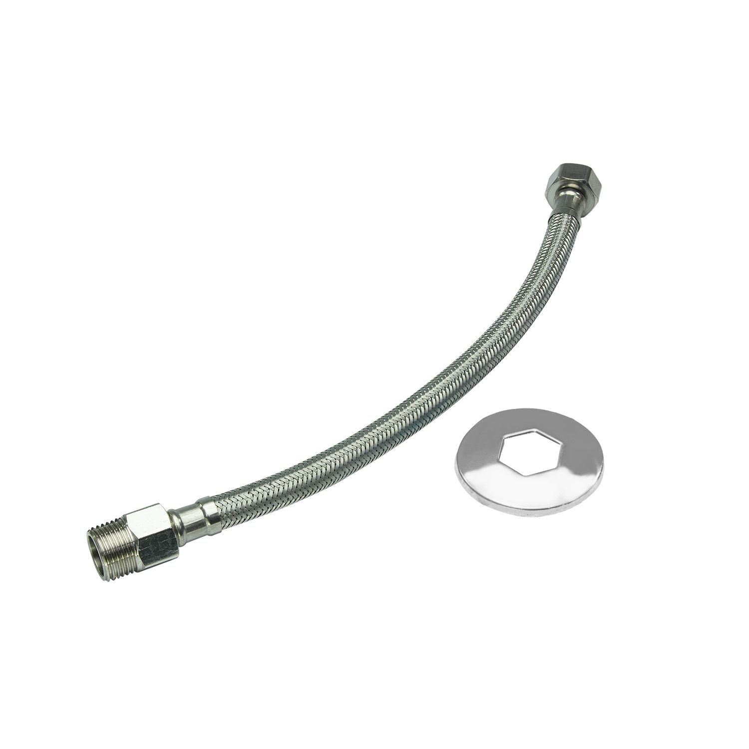 Engate Flexível em Aço Inox 50cm 1/2 Entr...