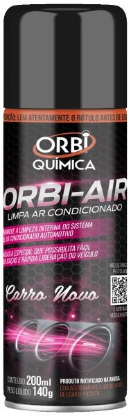Limpa Ar Condicionado Carro Novo 200Ml Orbi