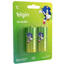Pilha Alcalina C Blister C/02 Elgin 
