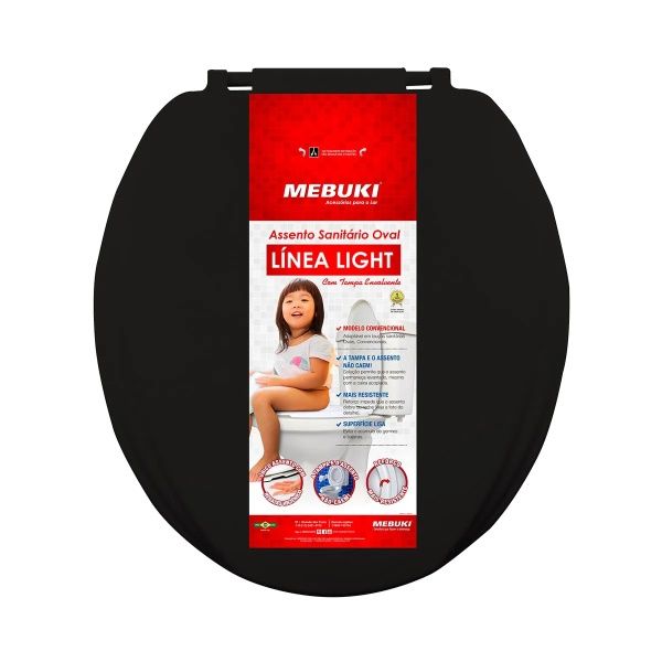 Assento Pvc Oval Linea Light PT Mebuki