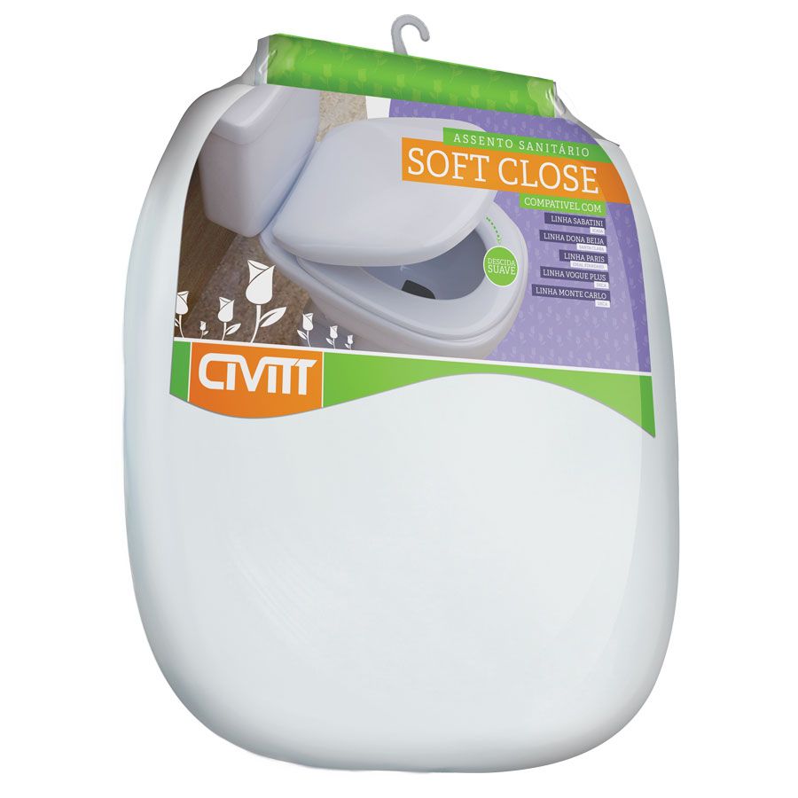 Assento Sanit Soft Close Sabatini Bco Civitt