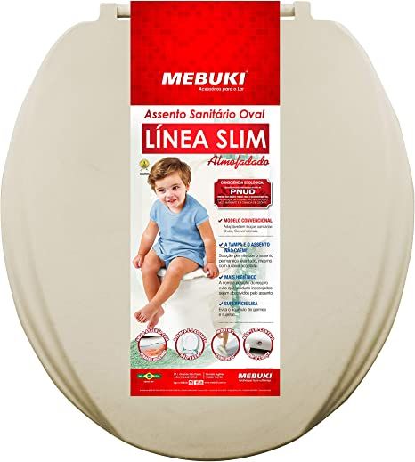 Assento Almof Oval Slim Areia Mebuki