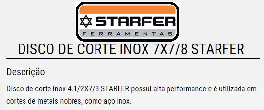 Disco De Corte Inox 7X7/8 - 180X1,6X22,2m...