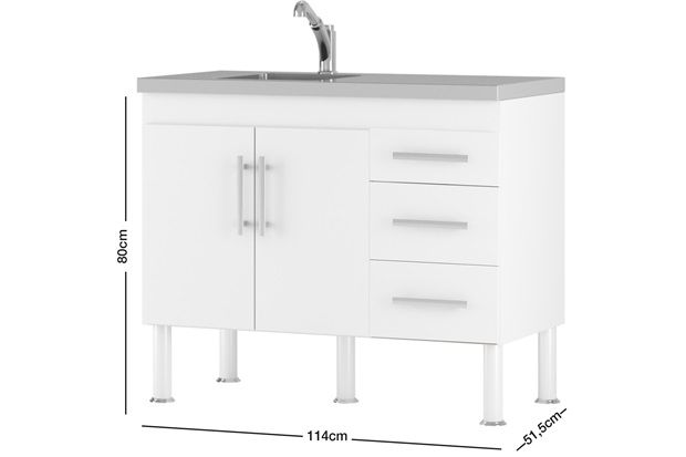 Balcao Cozinha Flex 1,14Mt BR Mgm