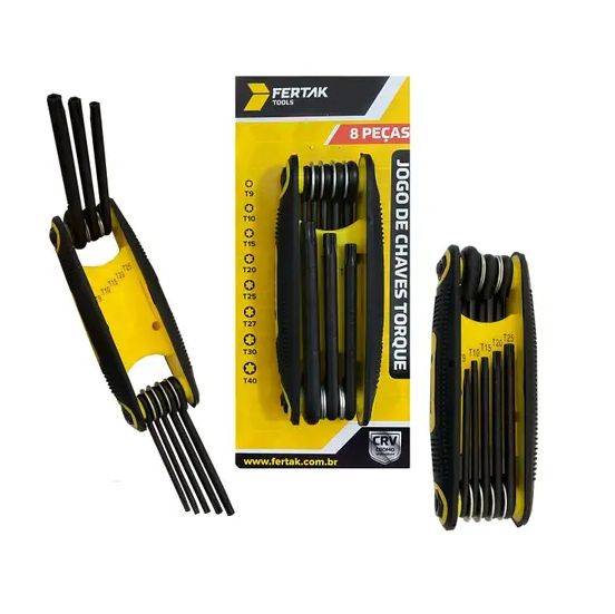 Jogo Chave Torque Canivete 8Pc Fertak