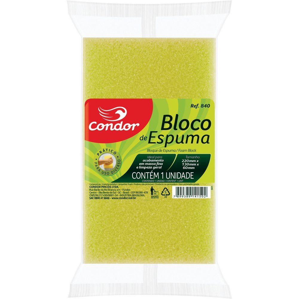 BLOCO ESPUMA/CAMURCA REBOCO 840 CONDOR