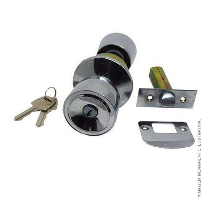 Fechadura Tubular P/Divisoria Cromada