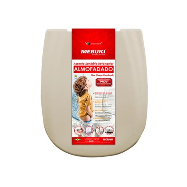 Assento Retangular Almof Slim Areia Mebuki