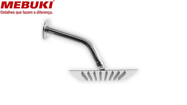 Ducha Fria Quadrada Metal Chrome 6 Mebuki