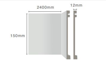 Alizar Liso 15cm x 2,40mt Branco 97 Ecomex