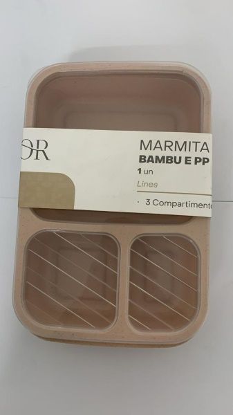 Marmita de Bambu e PP Lines SalmÕ com Tam...