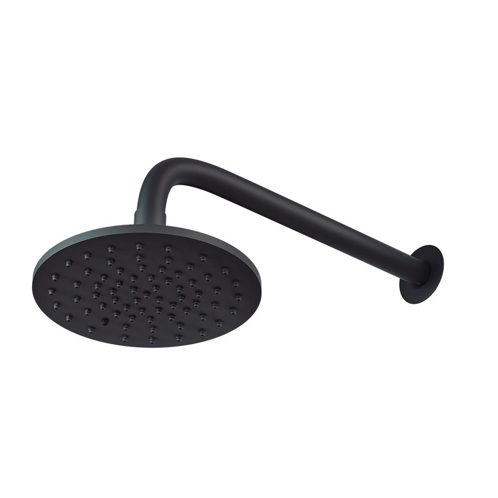 Ducha Fria Redonda Luxo 6" ABS Preto Fosc...