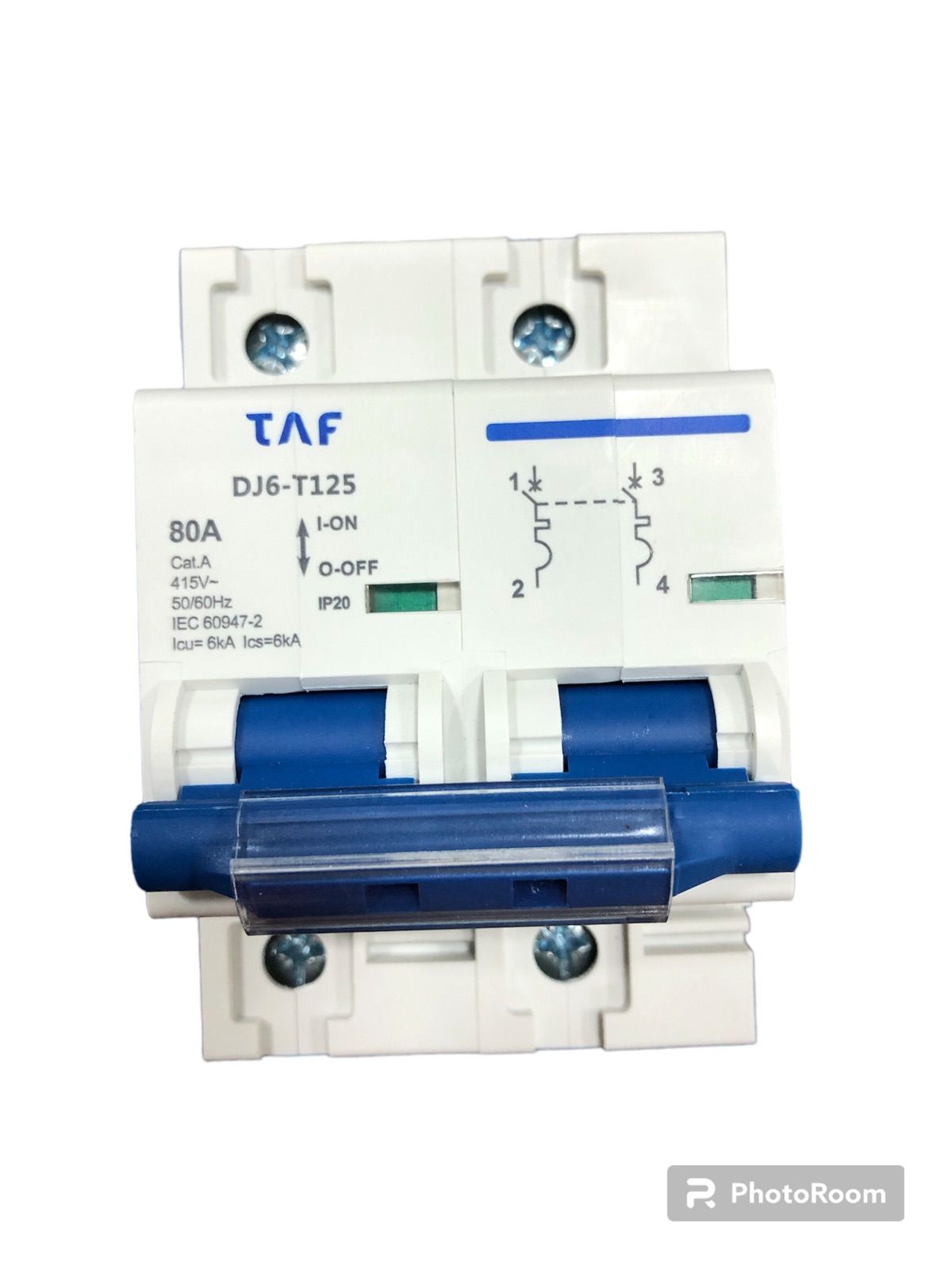 Disjuntor Bipolar 80A 6Ka Din Taf