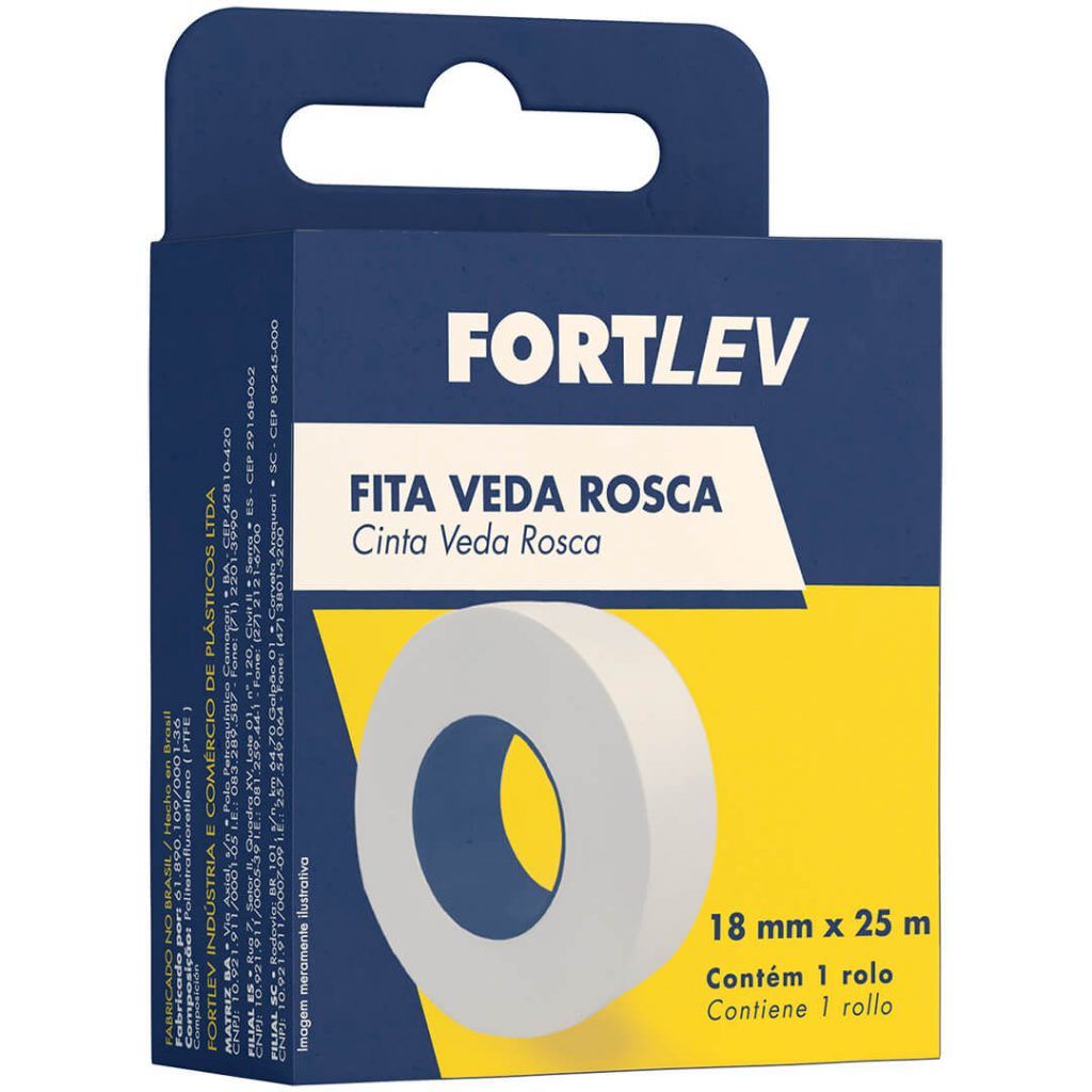 Fita Veda Rosca 18mmx25Mt Fortlev