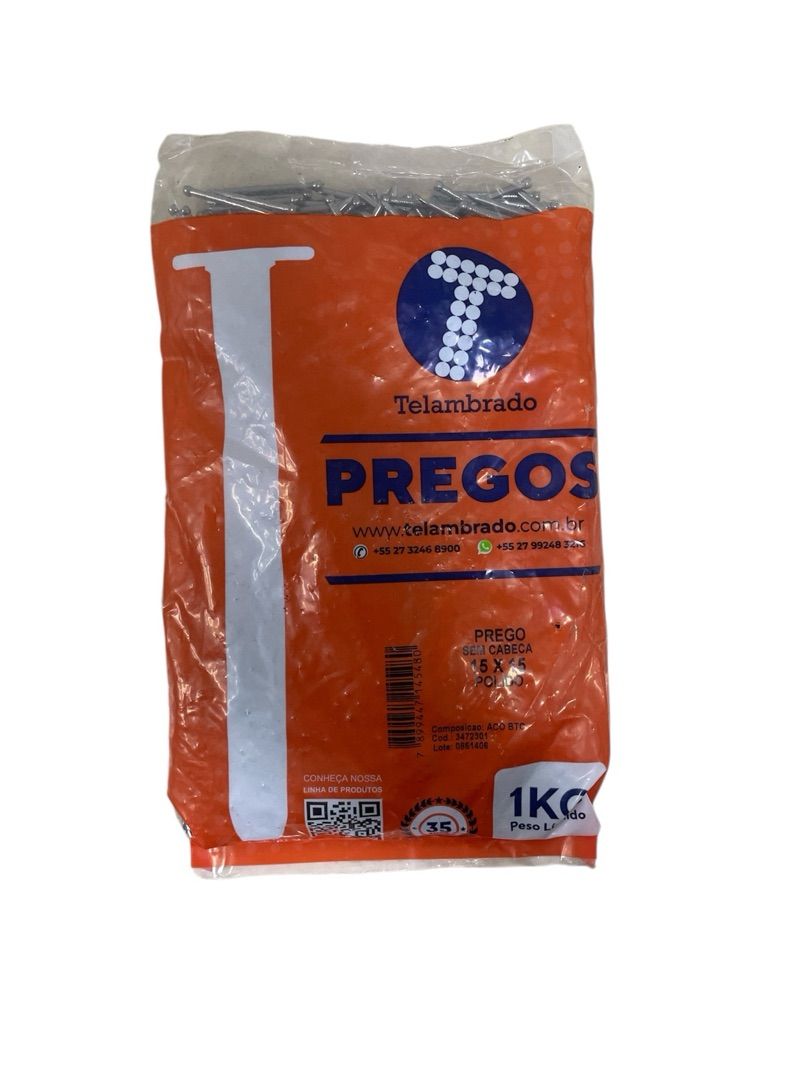 Prego 15x15 Sem Cabeça Telambrado