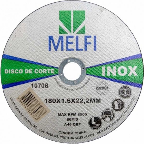 Disco De Corte Inox 7 - 180X1,6X22,23mm M...