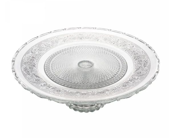 PRATO P/BOLO DE VIDRO C/PE ANGEL 30CM 220...