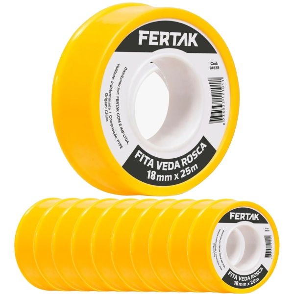Fita Veda Rosca 18mmx25Mt Fertak