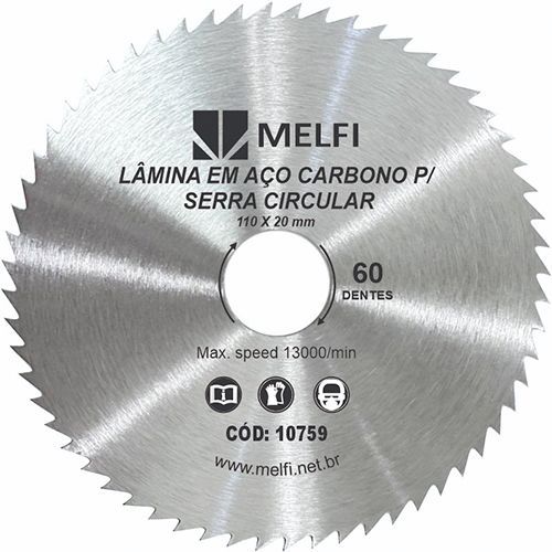 Serra Circular 60D 4.3/8 - 110X20mm Melfi
