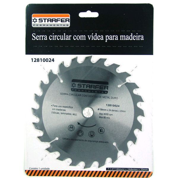 Serra Circular 24D 7.1/4X20mm Starfer