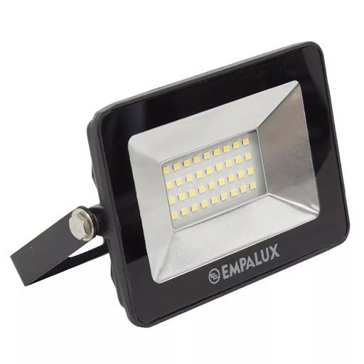 Refletor Led Slim PT Bivolt 20W Quente 3000K
